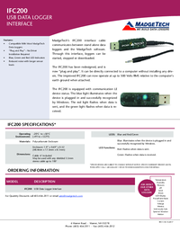Thumbnail of document Data Sheet - IFC200 Data Logger Interface